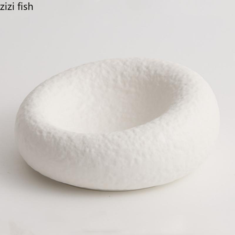 Assiette à dîner en céramique à double couche Assiettes à dessert inclinées Assiettes à plat froid Assiettes à soupe Disque à piqûres Bol à fruits Bol à salade Plateau à collation