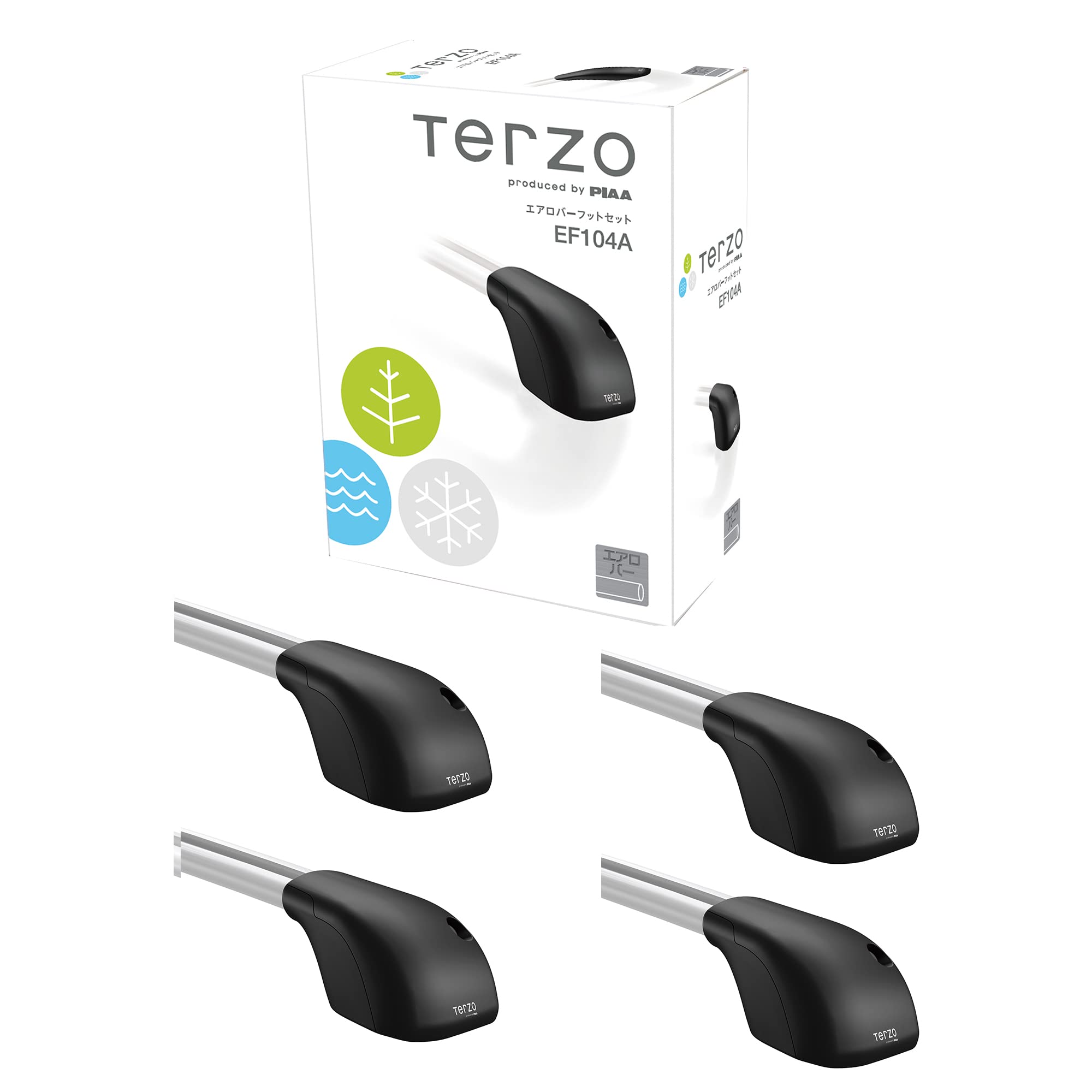 

Багажник на крышу Terzo с комплектом прямых рейлингов для Aero с замками с Lexus Mazda EF104A (от ПИАА) Перекладина/Опора, 4, Тип, Черный, Перекладины, чёрный