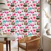 Colorful Owl Hearts Wallpaper for Living Room and Bedroom 50x1000