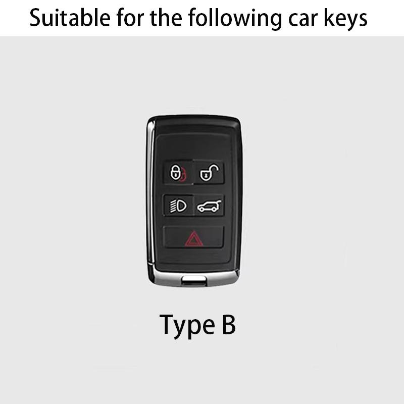 Suede Faux Leather Car Key Case Cover Protective For Jaguar Xe Xf Xj F-Type F-Pace E-Pace Guitar Keychain Protector