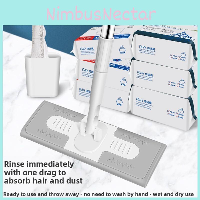 Floor Electrostatic Disposable Mop Rotating Dry Wet Cleaner Home Tool Cleaning