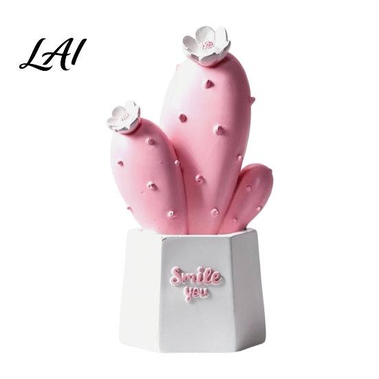 Indoor Cactus Ornament Resin Figurines Home Ornament Desktop Decor Decoration Geometric Planters for Office Modern Decor