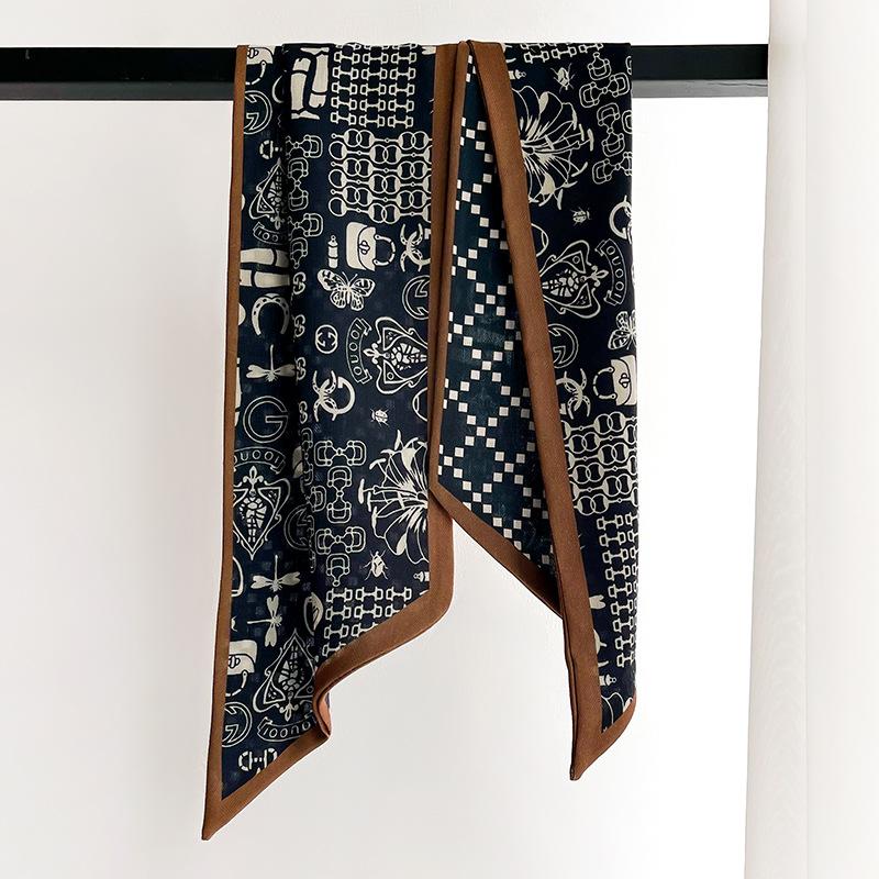 Korean Geometric Fashion Strip Scarf Scarf Scarf Stylish Versatile Multifunctional Headscarf Spring Autumn Summer New Style Women