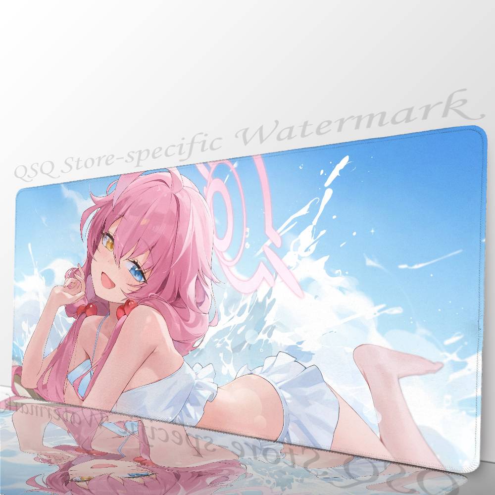 Takanashi Hoshino Anime B-Blue Archive Mousepad Non-slip Suitable For Office Computers Laptops E-sports Game Desk Mats XXL Keyb