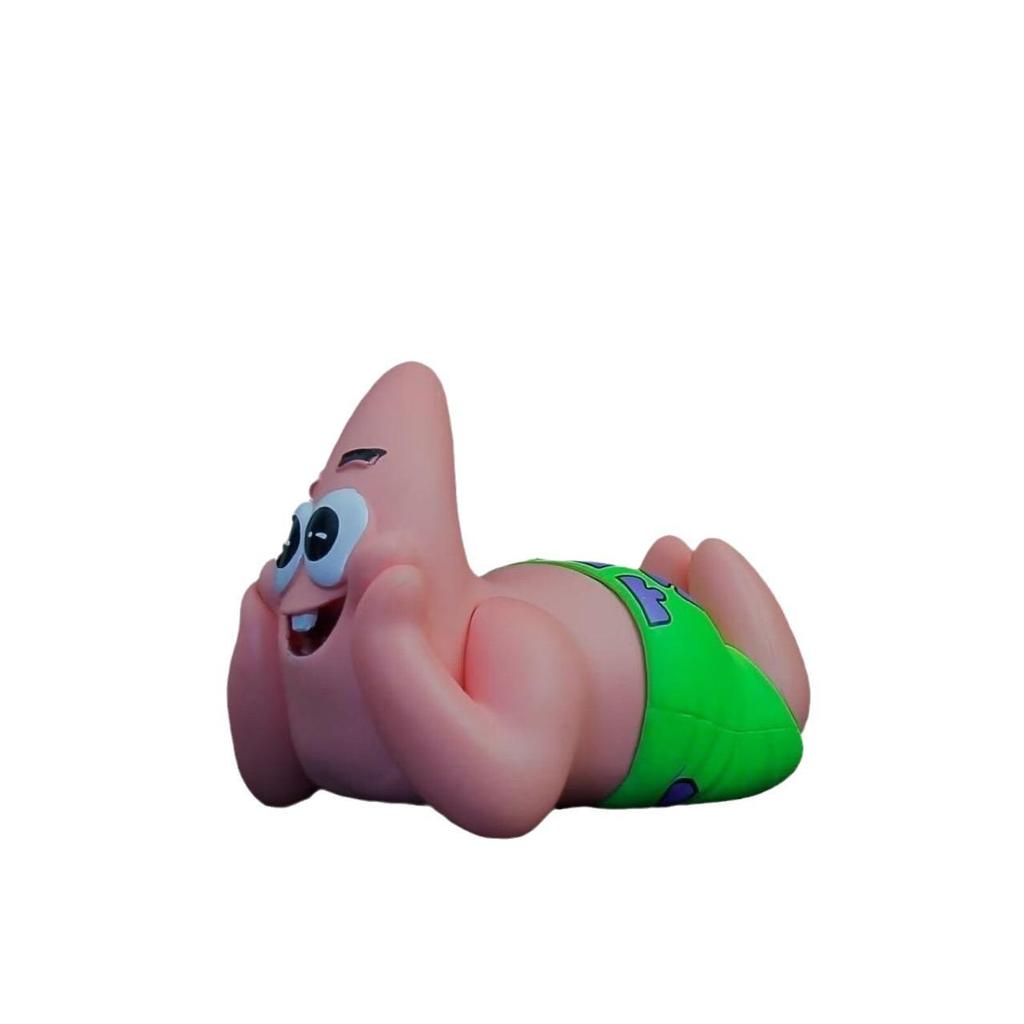 Patrick Star and SpongeBob SquarePants Figurine Phone Holder - Cute Desktop Ornament & Birthday Gift.