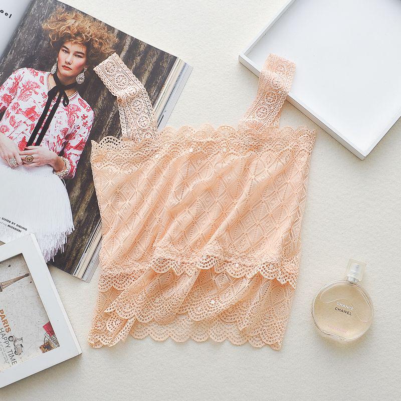 Lace Bustier Women s Summer Camisole - Strappy, Anti-Exposure, Beautiful Back Bandeau XL (110-140 Jin)