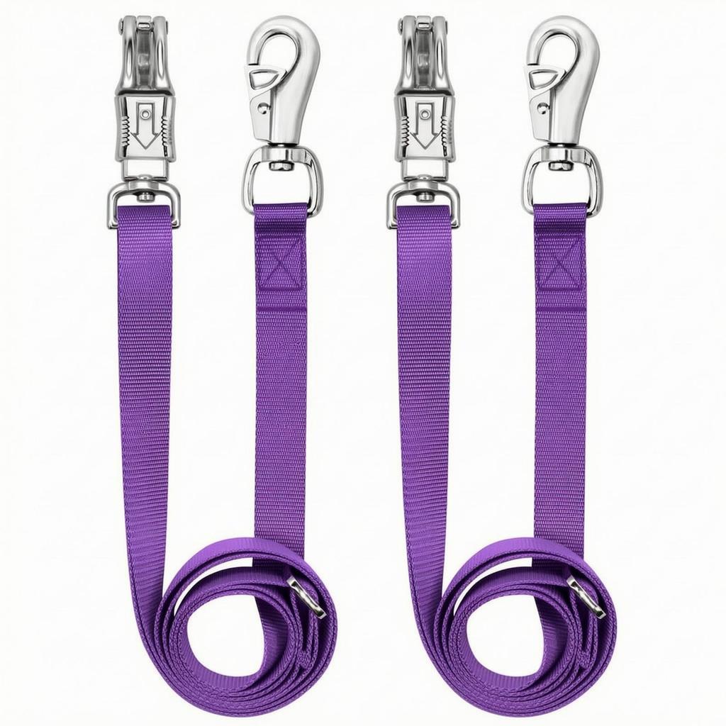 2 Pieces Long-Lasting Horse Tie-down Strap Reinforced Nylon with