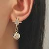 Trendy Ball Pendants Hanging Earrings for Women Crystal Star Top Dangle Earrings Elegant Unusual Earrings Brincos
