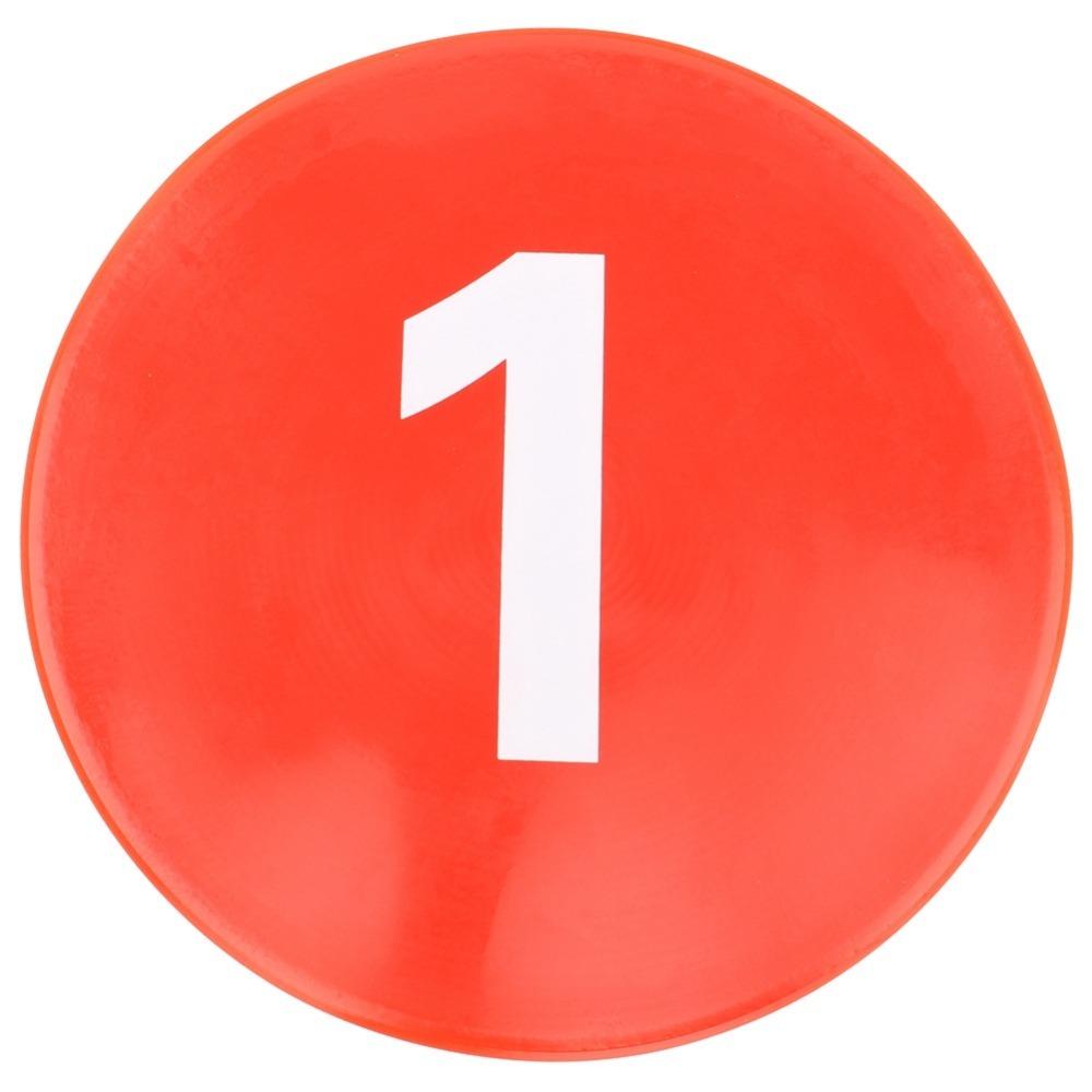 11PCS Mixed Colors Training Discs TPE Field Markers Durable Spot Markers Classroom Games Number Labels 1-10