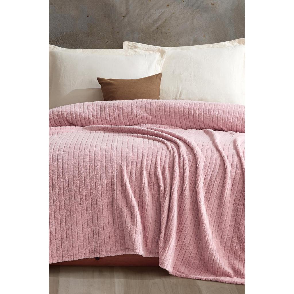 Bequem | Gestreifte Wellsoft-Einzeldecke