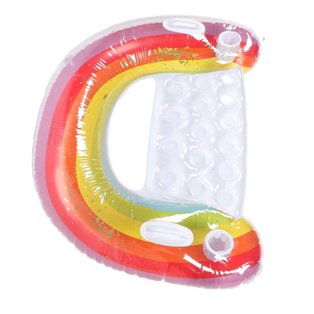 Rainbow Inflatable Chair U Seat Inflatable Single Person Swimming Pool Floating Raft Lounger S