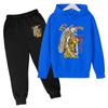 Winter Warm Comfortable Hoodie Anime Series Abstract Character Printed Fashion Casual Children's Set