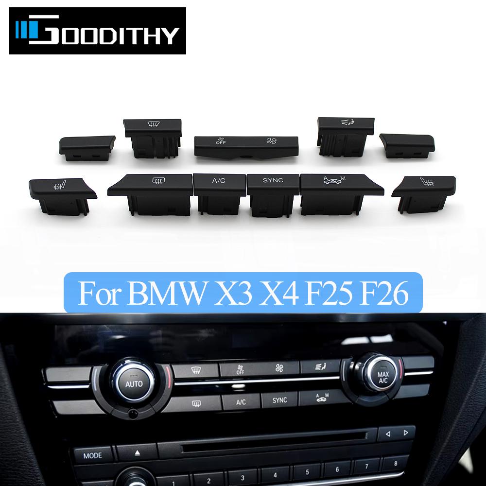 Dashboard AC Button Air Conditioning Venlitation Temperature Control Cap Repair Kit For BMW X3 F25 2014-2017 X4 F26 2013-2018