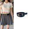 Women'S Belt Vintage Carved Needle Buckle Punk Hip Hop Rock Style Jeans Belt Y2K Belt Pu Leather Belt