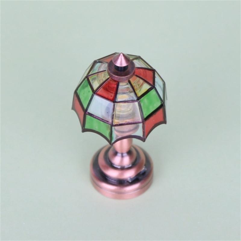 1/12 Scale Dollhouses Colorful Lamp Miniature Furniture Pretend Play for Kids Doll House Furniture Model for Dollhouses