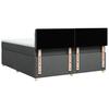Box Spring Bed with Mattress Dark Grey 180 x 200 cm Fabric