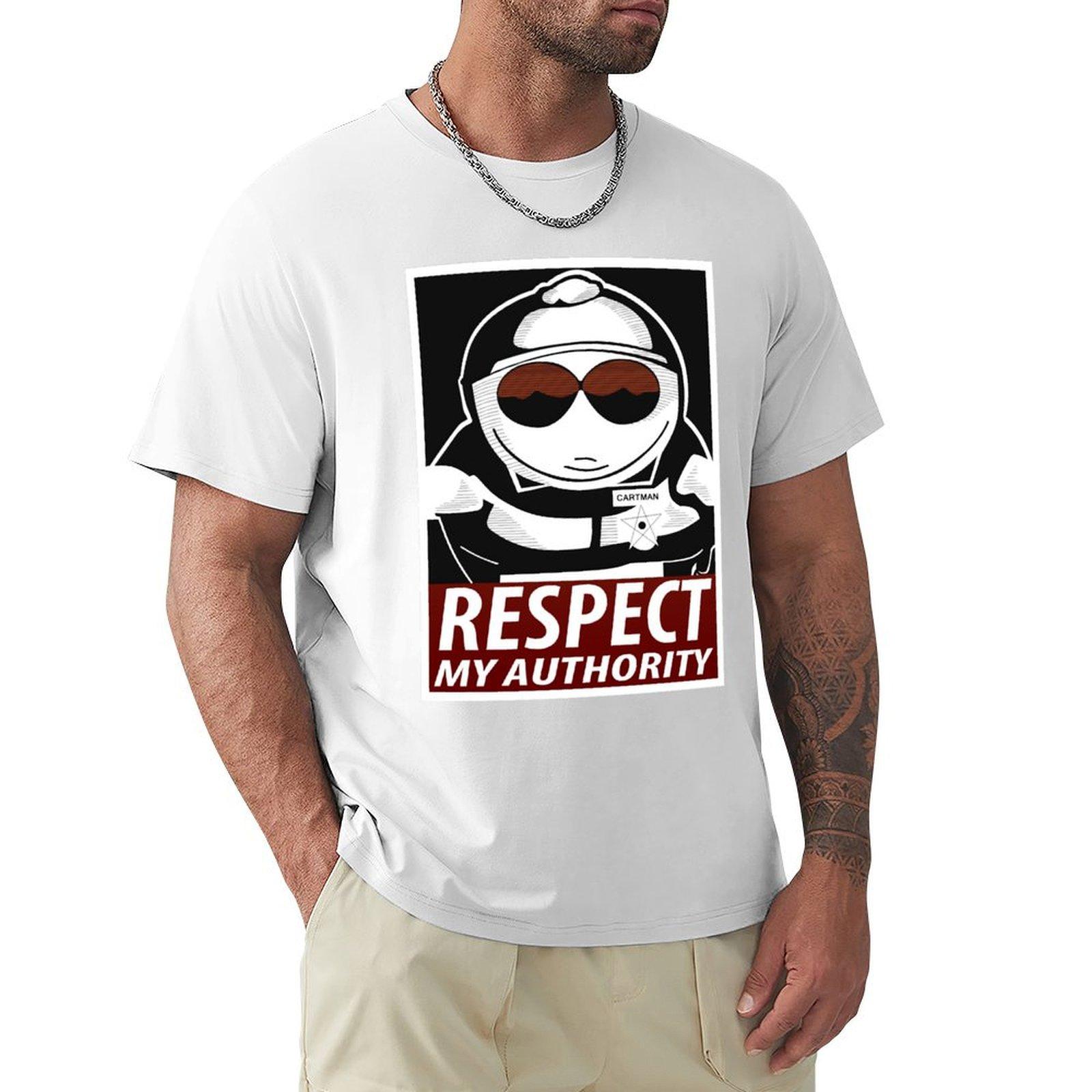 Уважай мою власть  Южный Парк Картман Футболкаpng Футболка синий замок смешные костюмы новое издание приталенные футболки для мужчин S