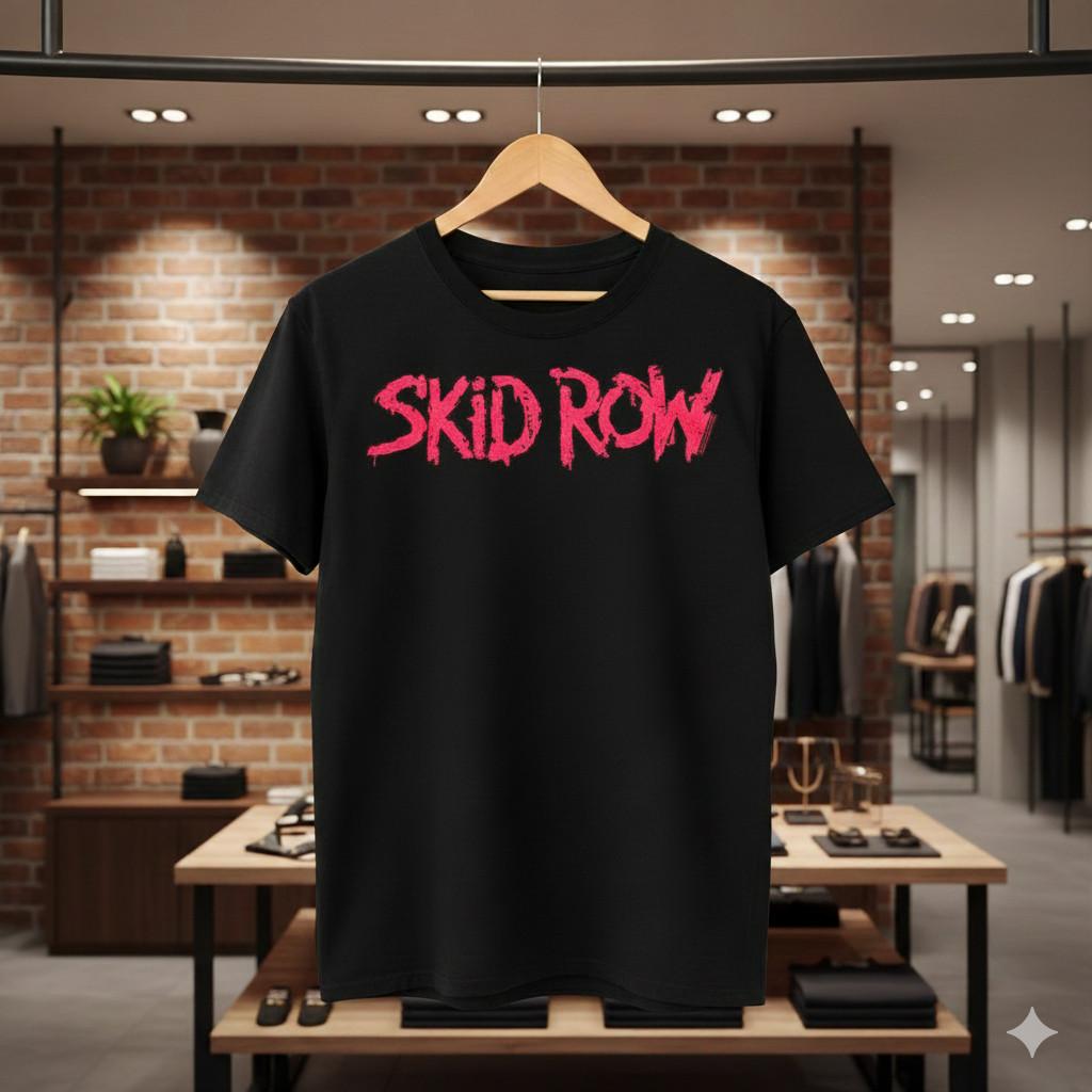 Классическая футболка Skid Row с винтажным логотипом рок-группы (черный) - T674 L