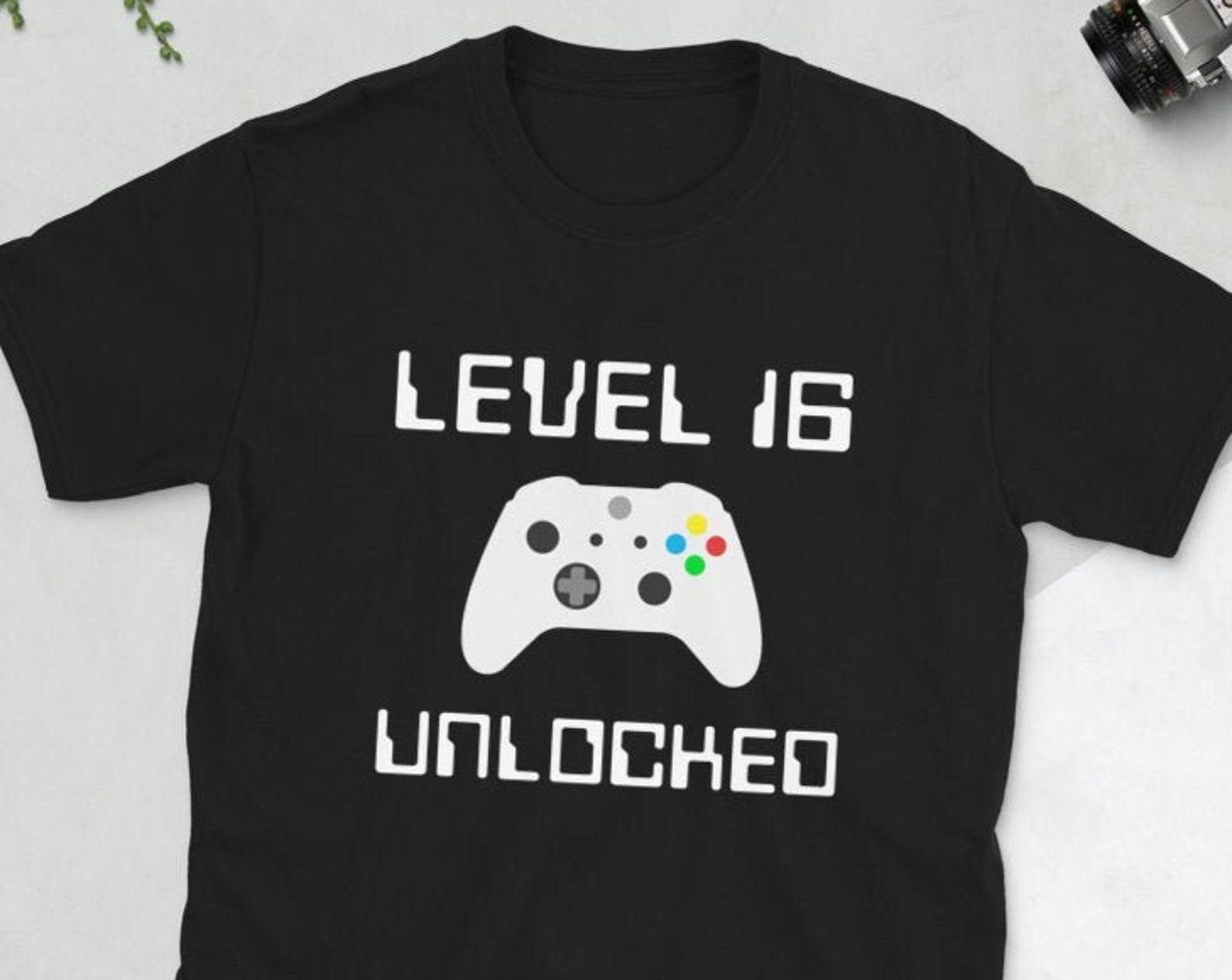 Level 16 Unlocked T Shirt / 16th Birthday Gift For Teenagers/ 16 Birthday Gamer Shirt / 16 birthday Tshirt / Gamer Level 16 Unlocked S