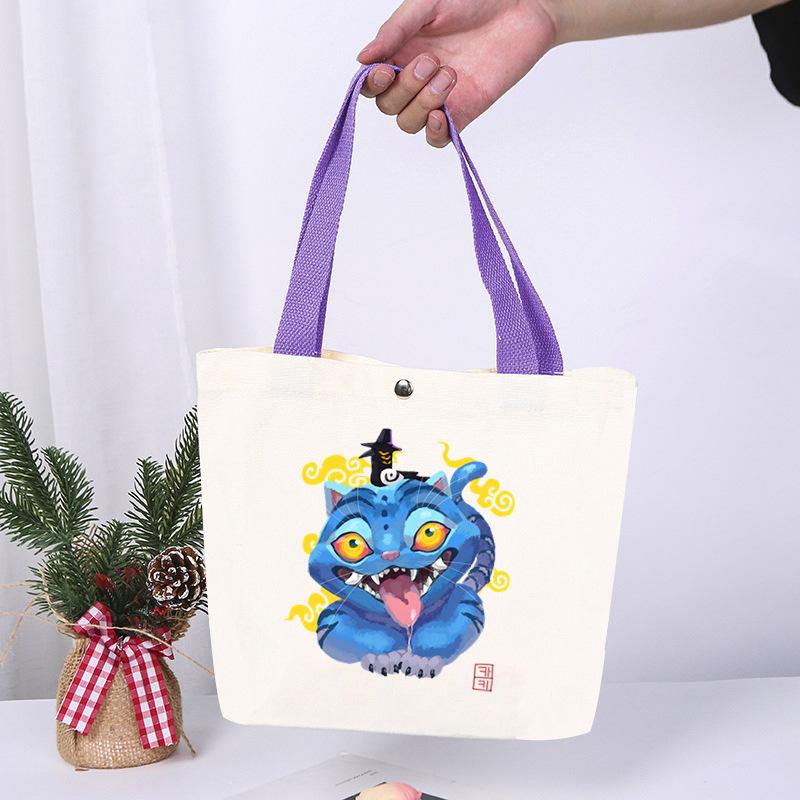 K-Pop Anime Cartoon Printed Student Fashion Casual Canvas Bag Going Out High Value Portable Shoulder Bag