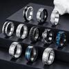 12-Piece Rotating Fidget Chain Ring Set In Stainless Steel