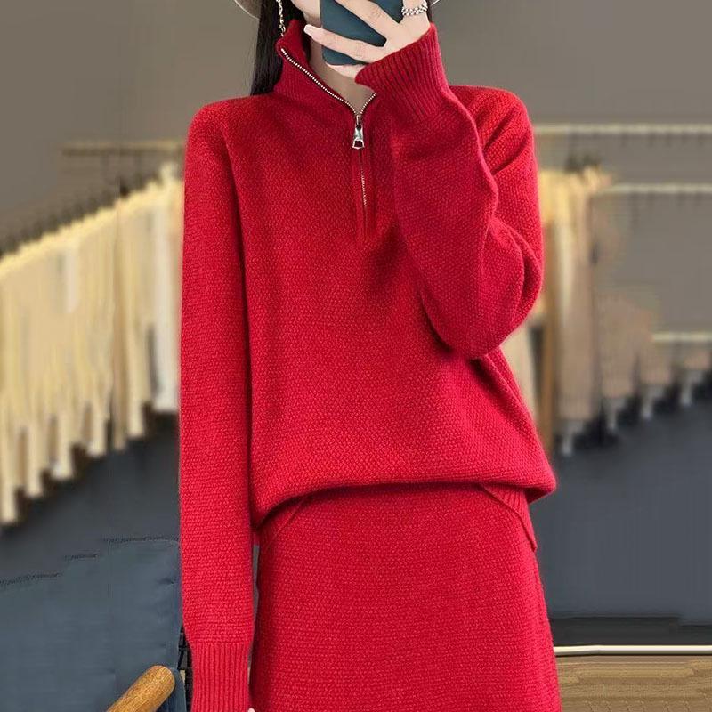 Korean Style Women's Wool Suit Skirt Set: Casual, Soft, Autumn/Winter Two-Piece
