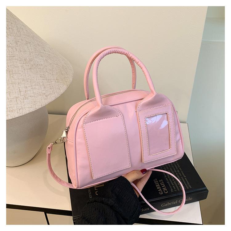 Korean version of retro portable Boston bag women's 2025 early spring new niche fashion foreign style versatile shoulder messenger bag