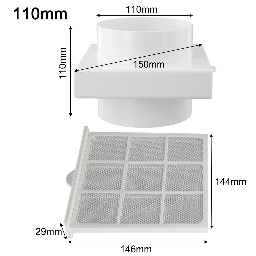 Removable Filter Aluminum Foil Tube Filter Indoor Air Quality 110mm Versatile Pipe Air Filter Ventilation Filter
