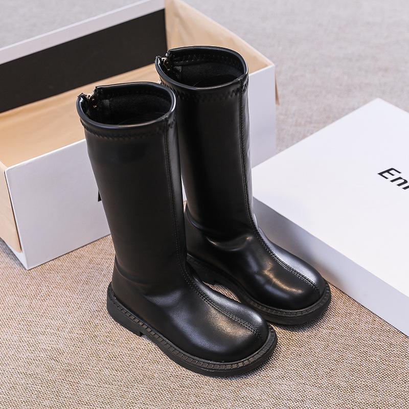 

Осенне-зимняя мода, утягивающие, эластичные, высокие сапоги для девочек, новые онлайн-знаменитости, увеличивающие рост, но не доходящие до колена, рыцарские сапоги 29 чёрный