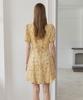 VEM.VER Half Sleeve Chiffon Flare Dress_Yellow
