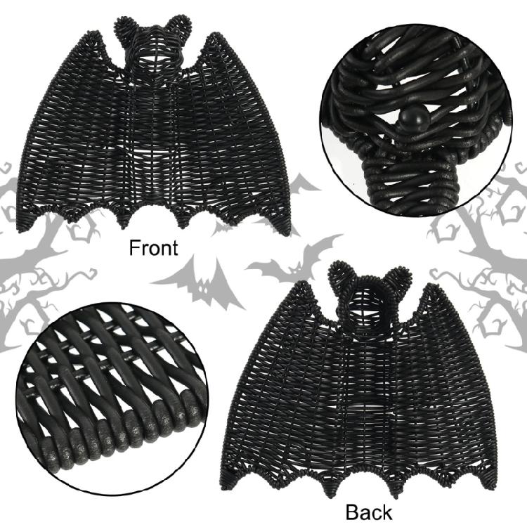 3D Iron Plastic Bat Ornament Halloween Party Essential Handcrafted Design For Porch Window Decoration