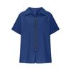 2026 Spring/Summer Cotton-Linen Pocket Button Short-Sleeve Shirt Casual Women's T-Shirt