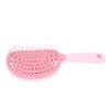 Self Cleaning Hair Brush Removable Pad Flexible Easy Clean Detangling Brush for Women Men Pink