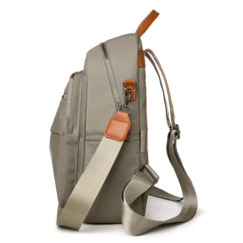 Stylish Nylon Backpack for Women – Lightweight & Water-Resistant Design with PU Accents and Multi-Pocket Storage, Ideal for Daily Use