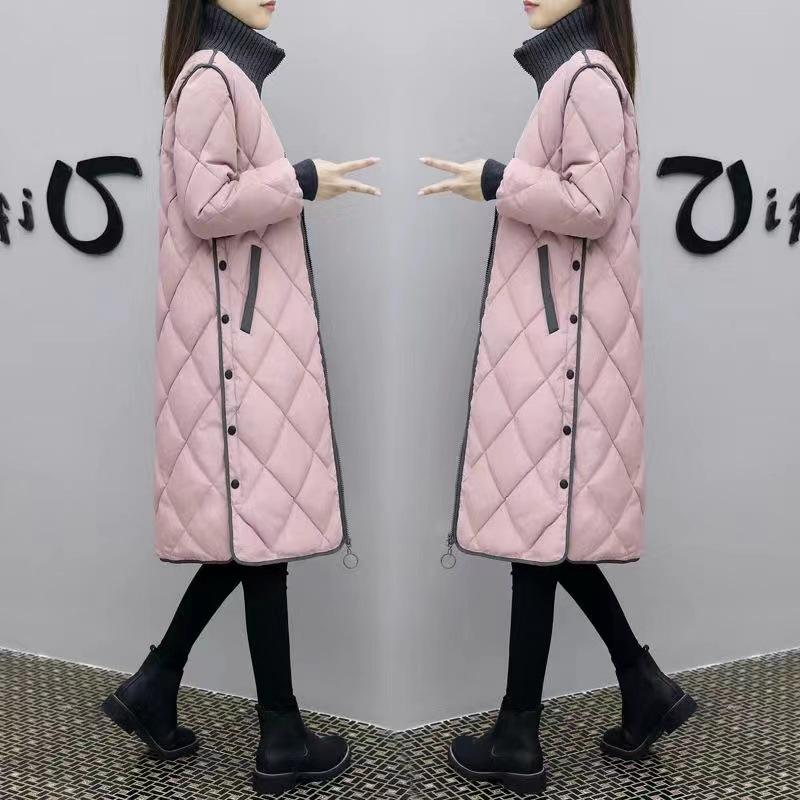 Autumn and Winter Women's Casual Loose Thick Mid-length Down Jacket