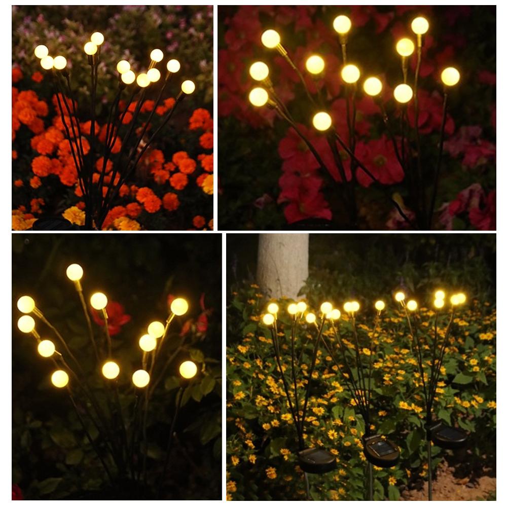 6/8/10 LED Solar Garden Lighting Solar Powered Firefly Lights Outdoor Garden Decoration Landscape Lights Firefly Lawn Lamps