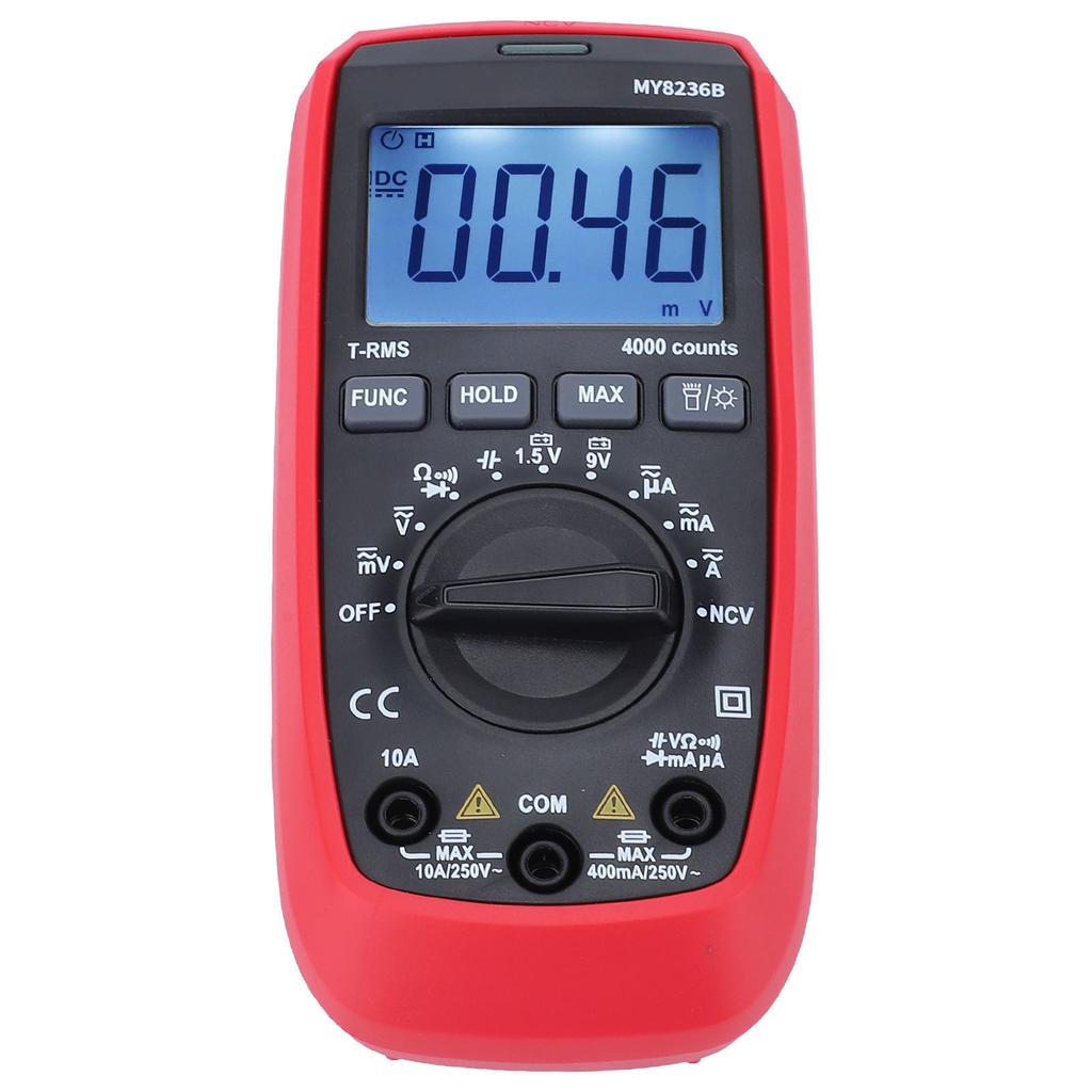 Digital Multimeter Tester Electrical Voltmeter Volt Multi Meter 4000 Counts for Battery Circuit