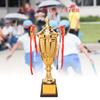 Metal Award Trophy First Place Trophies Rewards with Base for Football Soccer Baseball Sports Tournaments Party Decorations