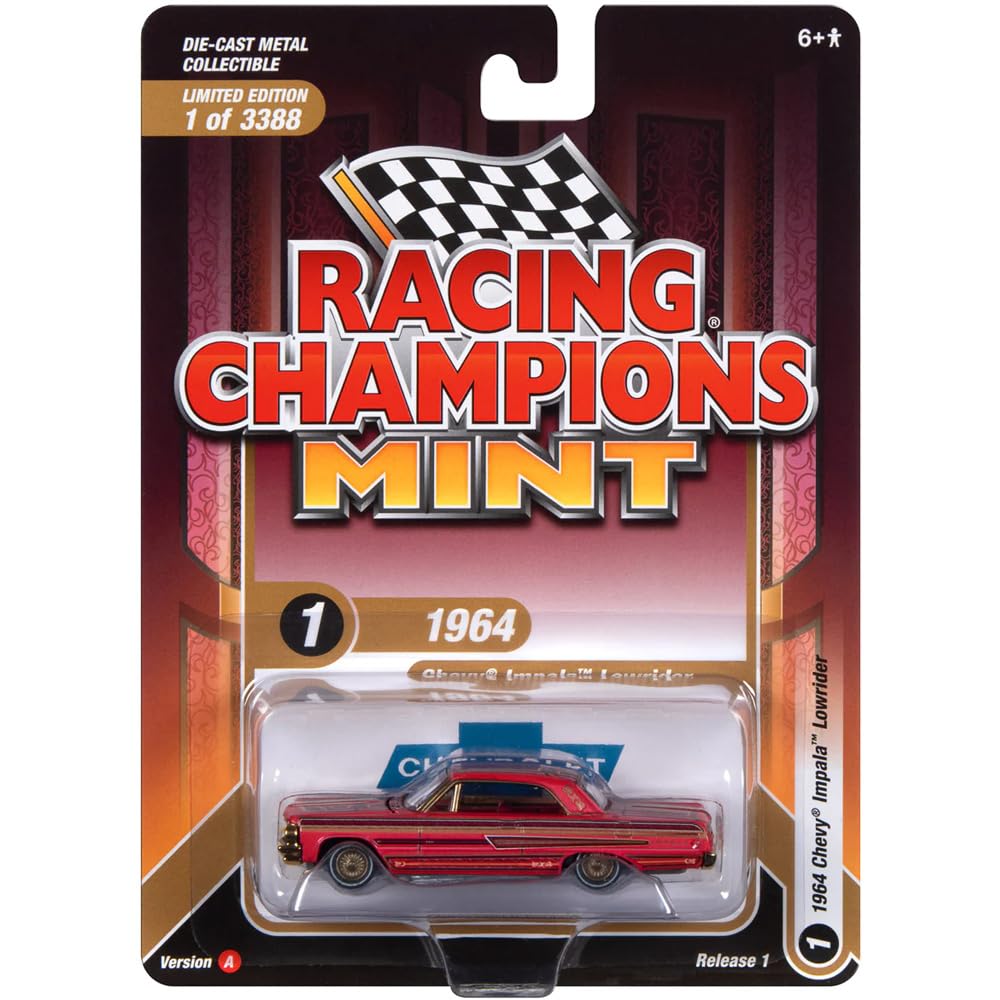 Johnny Lightning RACING CHAMPIONS 164 Scale “1964 Chevy Impala Lowrider (Orange)”, RCSP028A