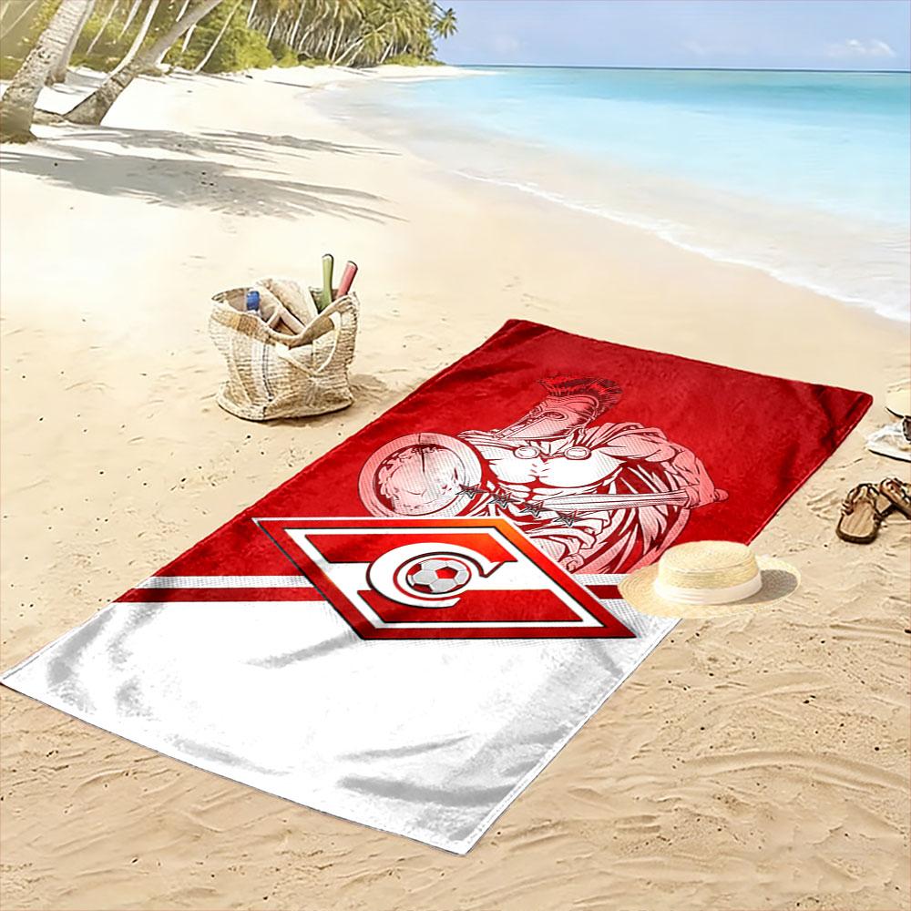 "Spartan Warrior with Shield Design" Patterned beach towel quick dry perfect for travel outdoor sports jogging the beach and swimming
