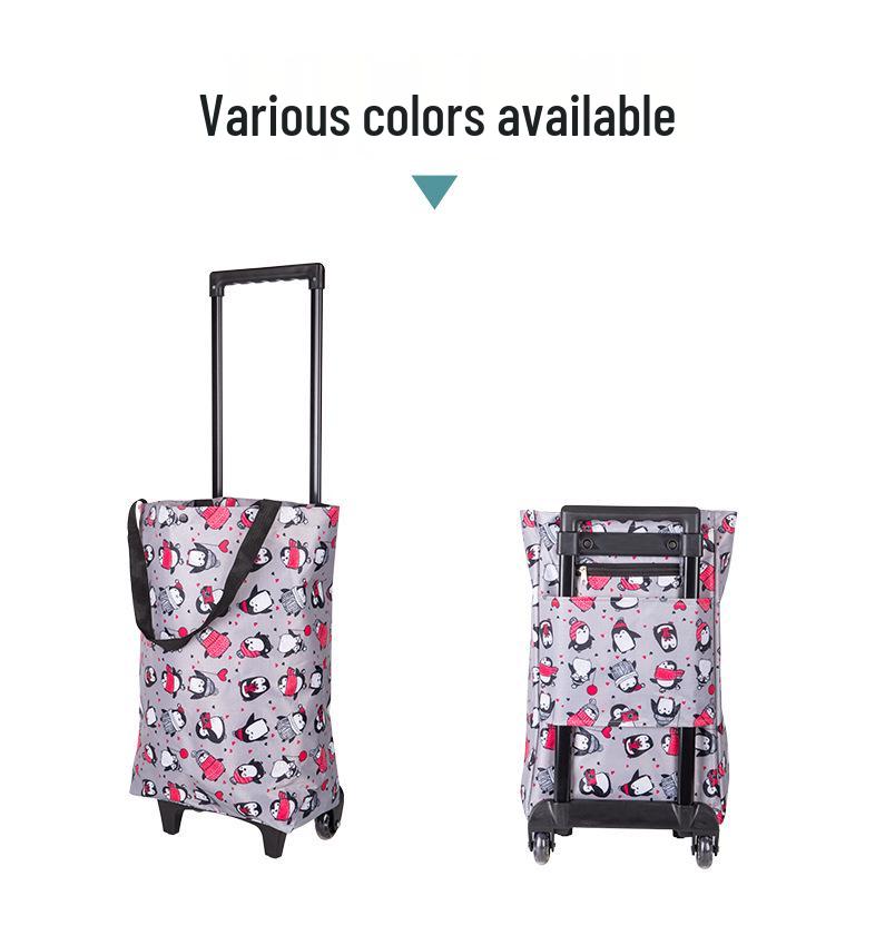 Compact Foldable Shopping Cart for Household and Stairs