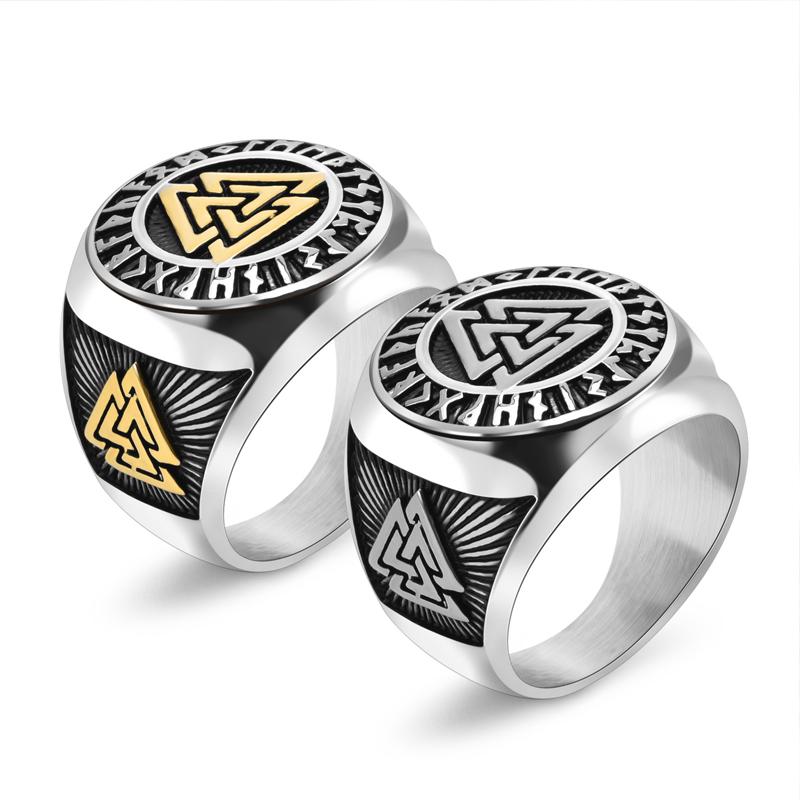 Inele Viking Valknut din Oțel Inoxidabil Vintage pentru Bărbați Băiat Inel Nordic Odin Trinity Amuletă Motociclist Bijuterii Prieten Dropshipping