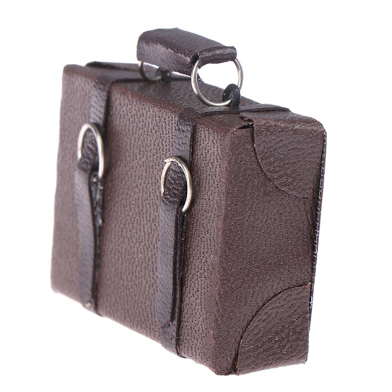 1:12 Miniaturní kufřík pro panenky Vintage dřevěný kufřík Mini úložný box