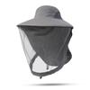 Men's Large Brim UV-Blocking Fishing Hat with Insect-Proof Net