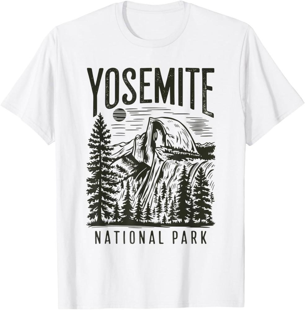 

Ретро Национальный парк Йосемити Полукупол Винтажная Женская Мужская Унисекс Футболка 2XL