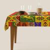 African Tribal Print Rectangle Tablecloth Holiday Party Decoration Washable Farmhouse Kitchen Table Cloth for Dining Party Decor