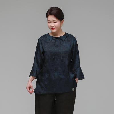 Halanghanbog Sarangdeuri Summer Women'S Rayon Blouse Navy