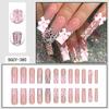 Grensdoorborende lange waterpijp nagel, schattige nagels om te dragen, Franse roze multi-diamanten strik nagelkunst, Europese en Amerikaanse nagelkunst om te dragen.