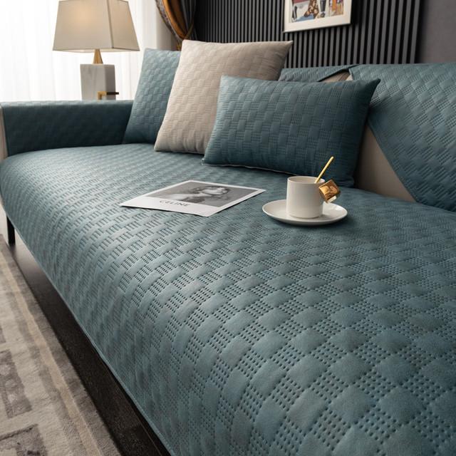 High -End Leathaire Sofa Cover Waterproof Washable For Pet Dogs L Shape Non -Slip Couch Slipcover Chair Protector