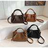 Ielgy Korean Style High-End All-Match Dumpling Bag Autumn Winter Pleated Cross-Body Handbag